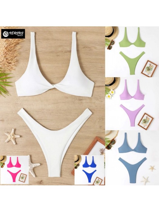 Costume Bagno Brasiliano 2 Pezzi Bikini Mare Donna Vita Alta Swimsuit 550168